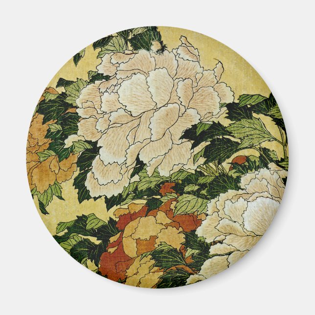 Íman Peônias e borboletas (Frente)