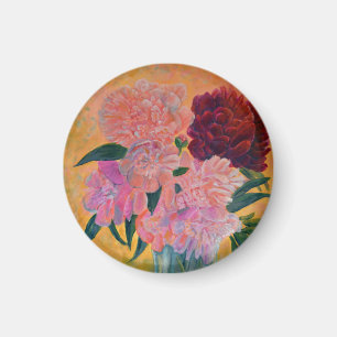 Íman Peony buquê - Pintura de Peonies