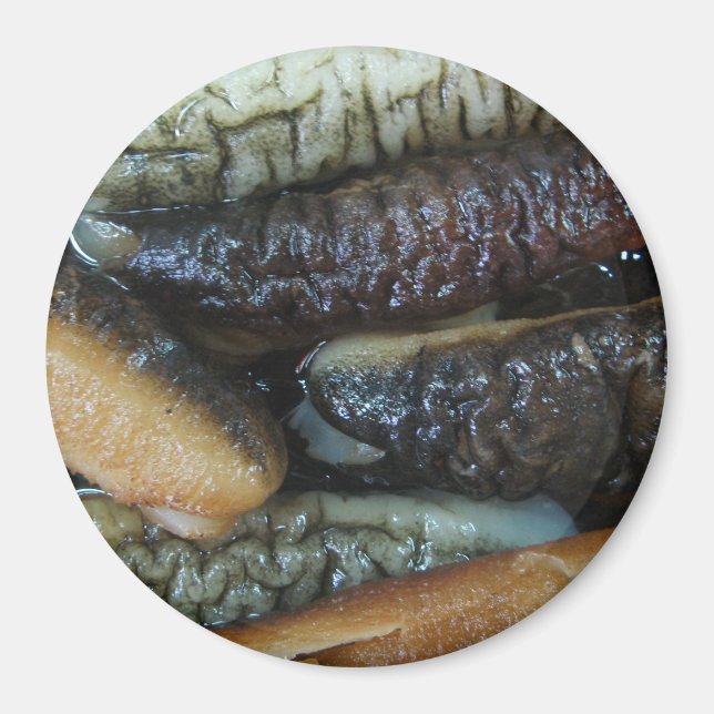 Íman Pepino do Mar ... Comida do Mercado Yaowarat (Frente)