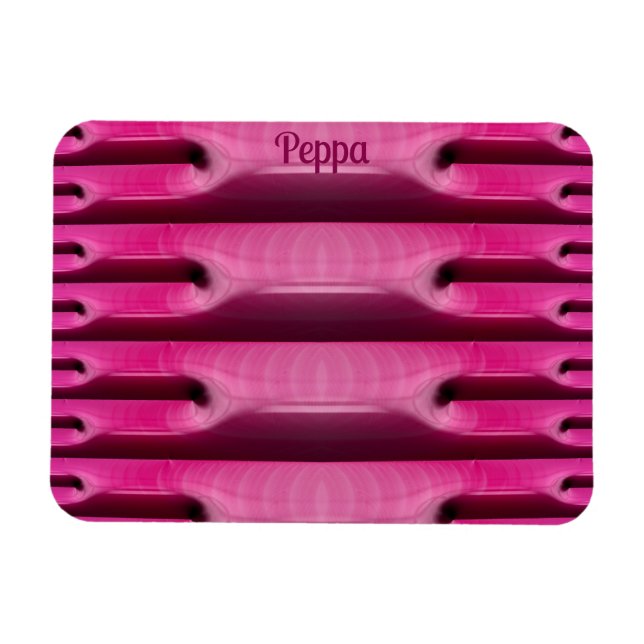 Íman PEPPA ~ BONBONS Rosa rosa ~ Arte Fractal ~ (Horizontal)