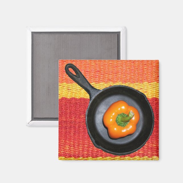 Íman Pepper em Ferro Skillet Magnet (Front/Back)