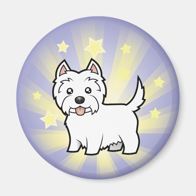 Íman Pequena Estrela do Oeste do Highland White Terrier (Frente)