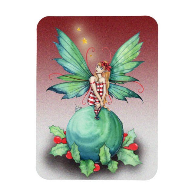 Íman Pequena Fada de Natal Ímã (Vertical)