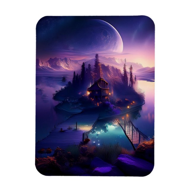 Íman Pequena Ilha Offshore Com Férias Em Casa (Vertical)