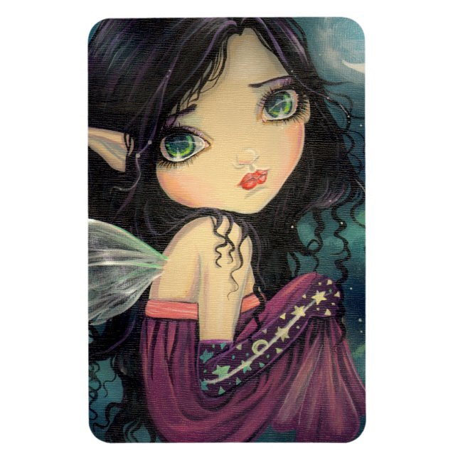 Íman Pequena Lua Arte Fantástica de Fada de Olho Grande (Vertical)