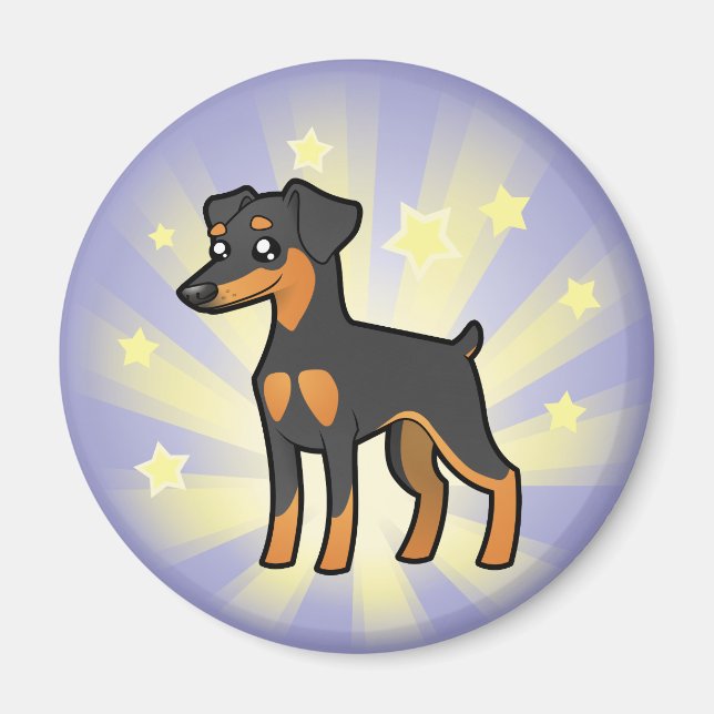 Íman Pequena miniatura de estrela Pinscher/Manchester T (Frente)