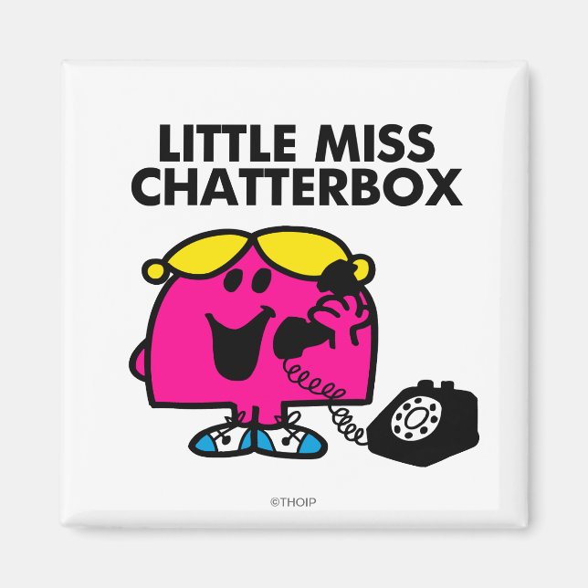 Íman Pequena Miss Chatterbox e Telefone Negro (Frente)