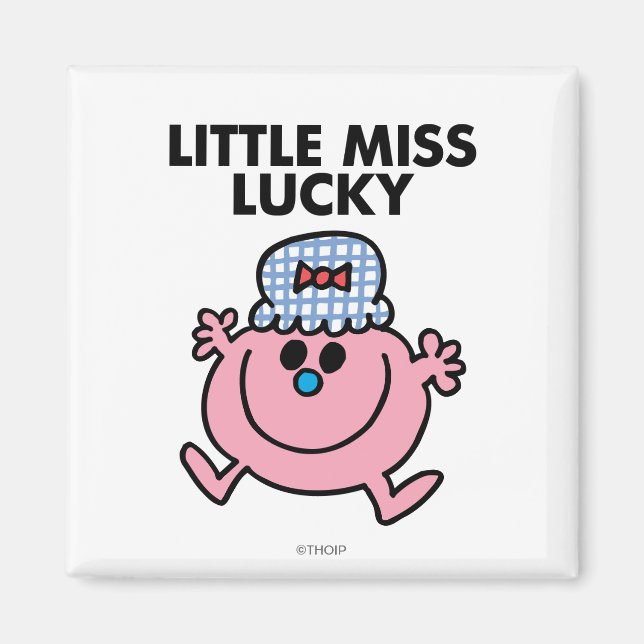 Íman Pequena Miss Lucky | Letra negra (Frente)