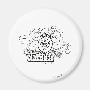 Íman Pequena Senhorita Maldita Com Fundo Negrito