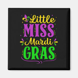 Íman Pequena Senhorita Mardi Gras Jester Encaixe Menina