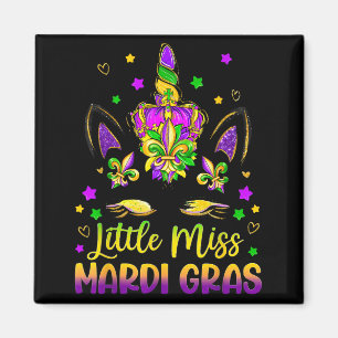 Íman Pequena Senhorita Princesa Unicórnio Mardi Gras Ga