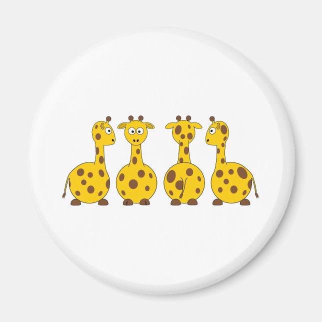 Íman Pequenas Girafas bonitas (Frente)