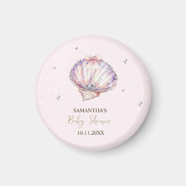 Íman Pequenas Pérolas Conchas Diamantes Pontos Chás de  (Frente)
