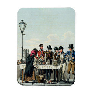 Íman Pequeno almoço da rua gravado por G.Hunt, 1825