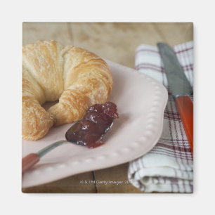 Íman Pequeno almoço francês com croissant