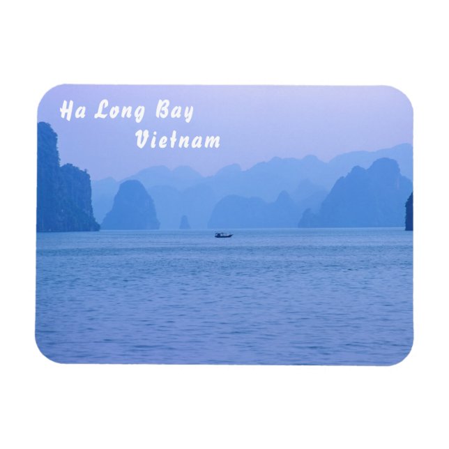 Íman Pequeno barco de pesca em Ha Long Bay - Vietname,  (Horizontal)