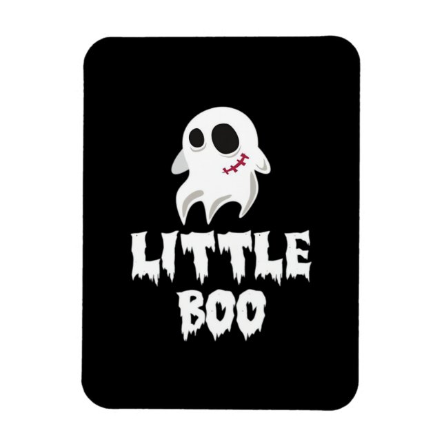 Íman Pequeno Boo Em Grafismo Legal De Halloween (Vertical)