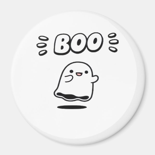 Íman Pequeno Boo Estilo Minimalista (Frente)