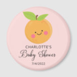 Íman Pequeno Chá de fraldas Cutie<br><div class="desc">Um pouco de graça está no caminho chá de fraldas com um adorável conjunto de laranja clementina em um fundo de rosa claro. Visite nosso compro para ver nossa adorável coleção de designs.</div>