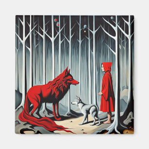 Íman Pequeno Chapeuzinho Vermelho encontra o Lobo