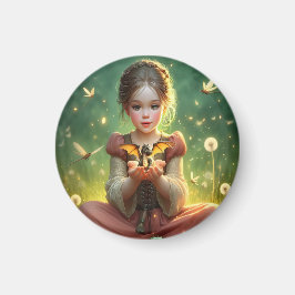 Íman Pequeno Dragão Guardião com Borboletas