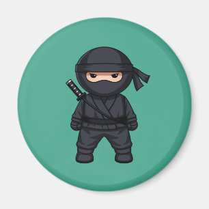 Íman Pequeno Ninja Guerreiro no Verde