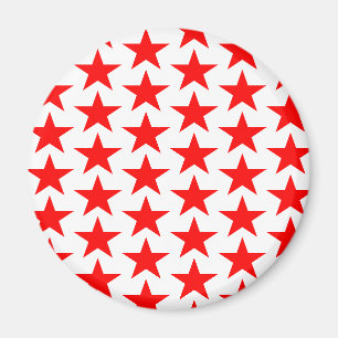 Íman Pequeno Padrão de Estrelas Vermelhas