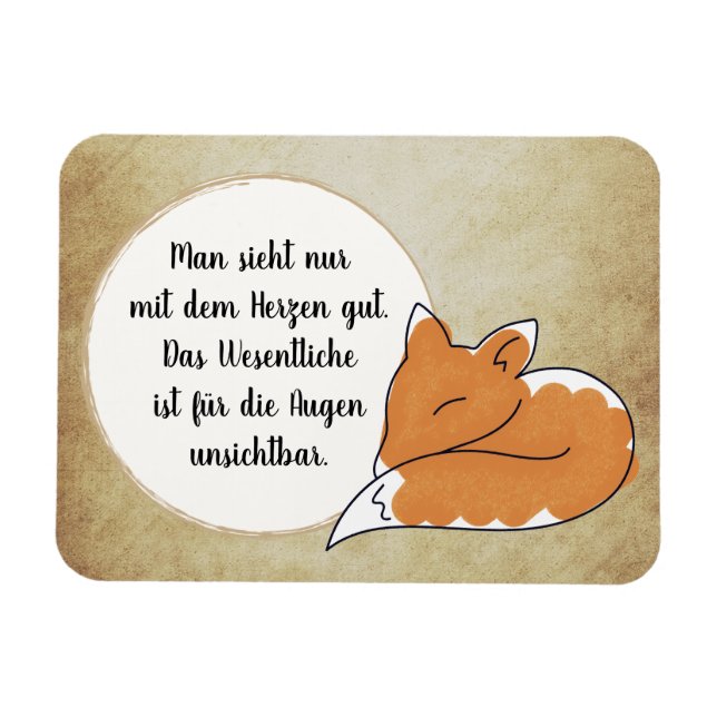 Íman Pequeno Príncipe Zitat (Horizontal)