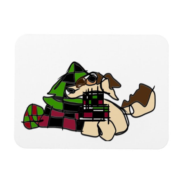 Íman Pequeno Puppy para o inverno (Horizontal)