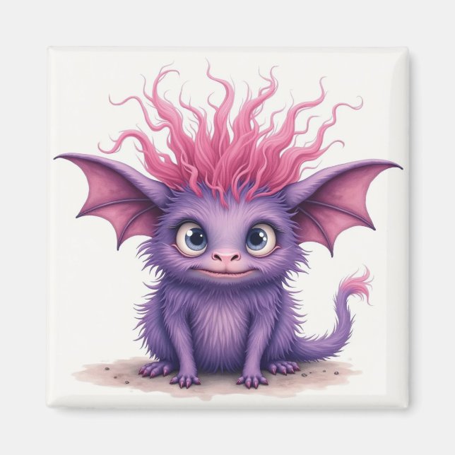 Íman Pequeno Roxo e Monstro Rosa (Frente)