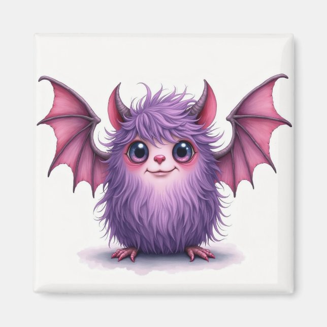 Íman Pequeno Roxo e Monstro Rosa (Frente)