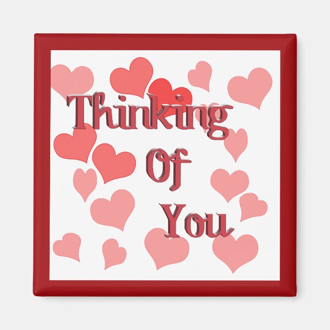 Íman Pequenos Corações Pensando em Você (Frente)
