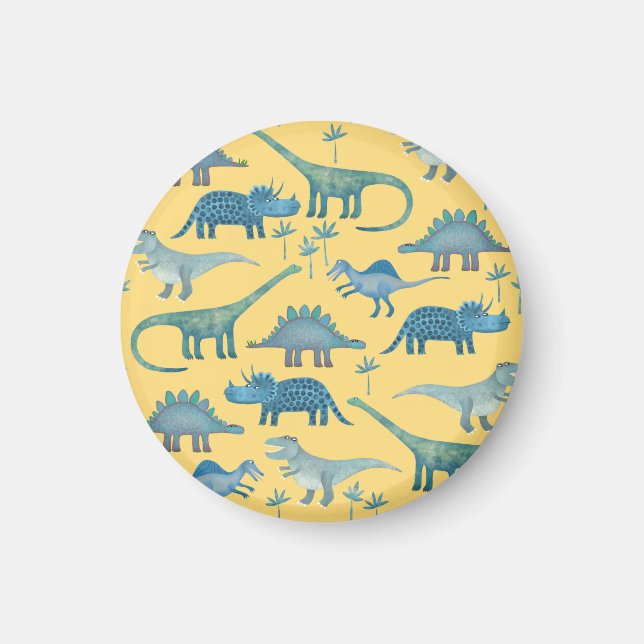 Íman Pequenos Dinossauros Amarelo (Frente)