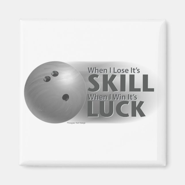 Íman Perder Skill Ganha Boliche Sorte Cinza (Frente)