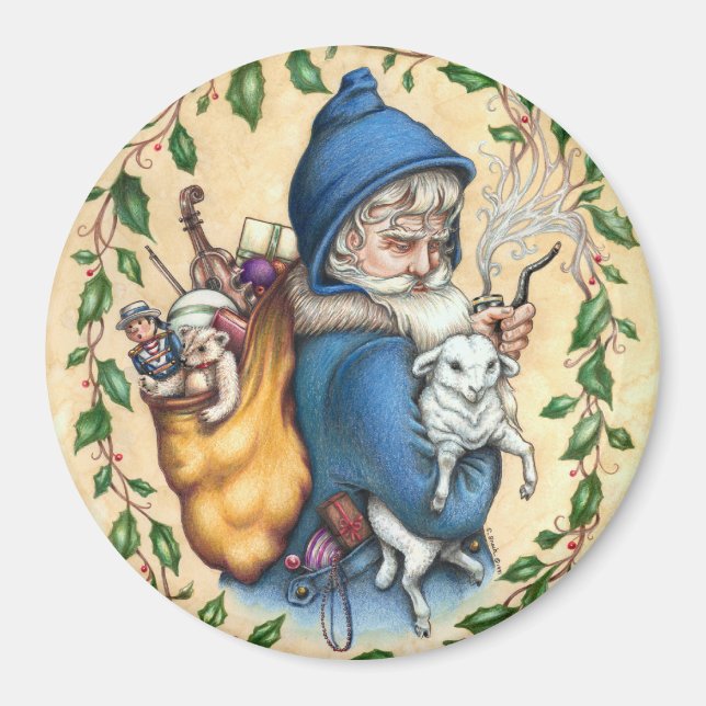 Íman Pere Noel PAI CHRISTMAS MAGNET Round (Frente)