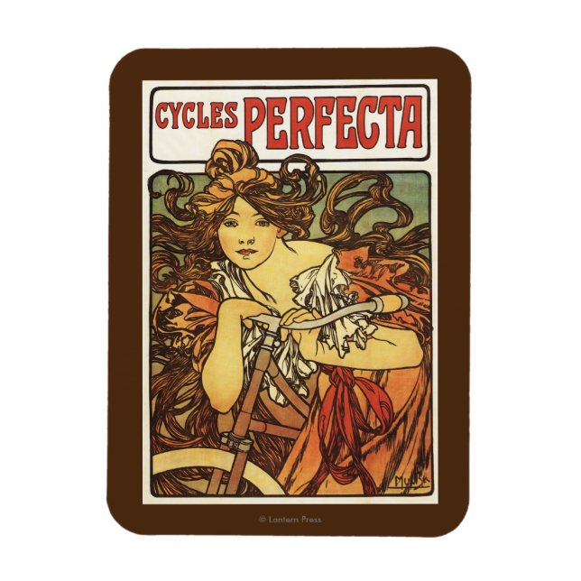 Íman Perfecta Bicicletas com Publicidade de Mulher Post (Vertical)