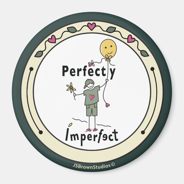 Íman Perfeitamente Imperfeito 2C_Ímã Redondo 3” (Frente)