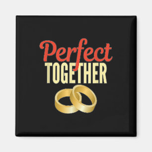 Íman Perfeito Envolvido Junto Dourado Noiva Banda Casam