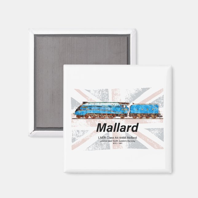 Íman Perfil da locomotiva LNER Classe A4 Mallard com ba (Front/Back)