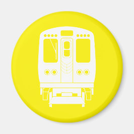 Íman Perfil "L" de Chicago branca em fundo amarelo