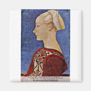 Íman Perfil Retrato De Uma Mulher Jovem