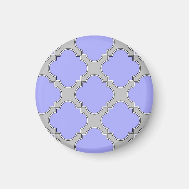 Íman Perfurador quatrefoil e cinza (Frente)