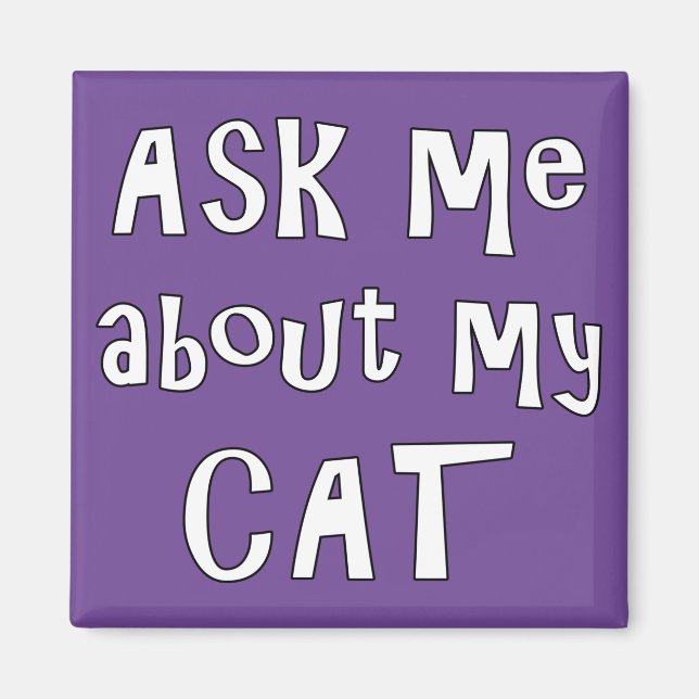 Íman Pergunte-me sobre o meu gato (Frente)