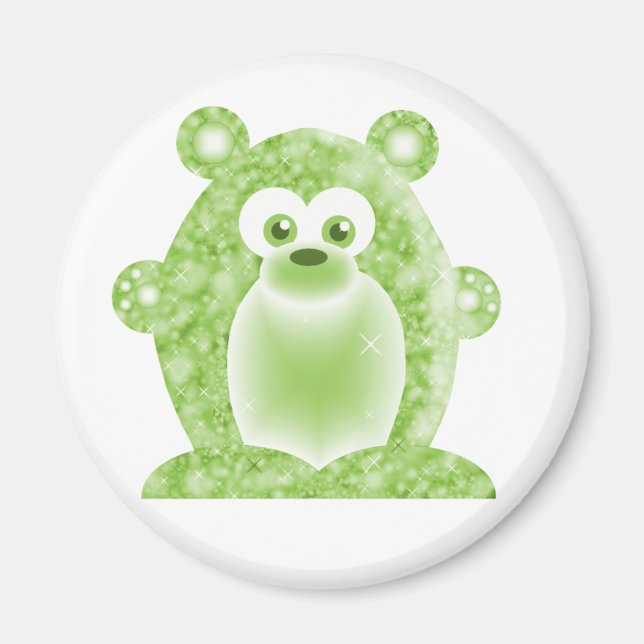 Íman Peridot Birthstone Bear (Frente)