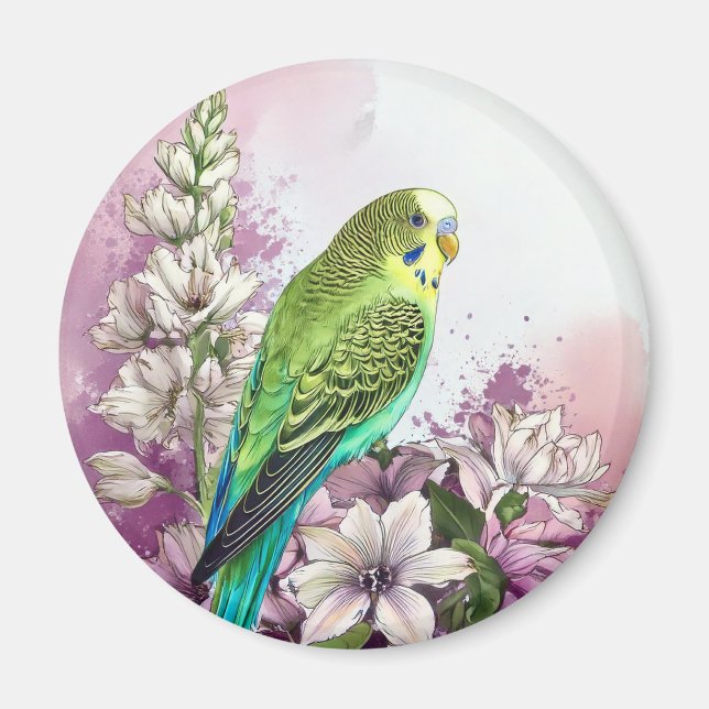 Íman Periquito e Flores (Frente)