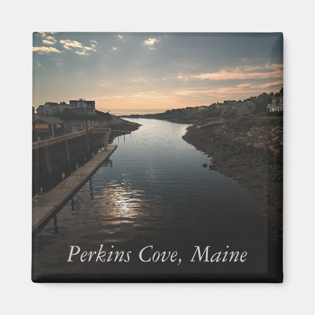 Íman Perkins Cove, York, Maine Magnet (Frente)