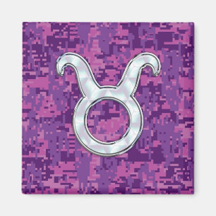 Íman Pérola como Taurus Zodiac - Símbolo Digital Camo