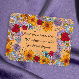 Íman Persiste como uma citação motivacional do Flor Frá