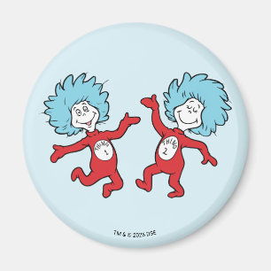 Íman Personagem Coisa 1 e Coisa 2 do Dr. Seuss