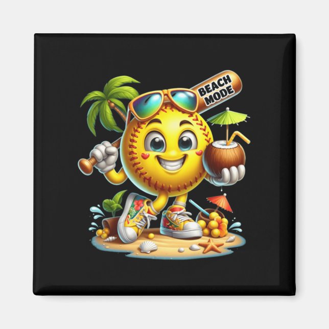 Íman Personagem de bebida de morcego de férias de verão (Frente)